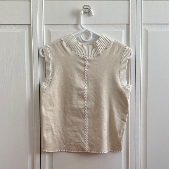 MELISSA NEPTON Tops - MELISSA NEPTON Beige Sleeveless Tank Top (NWT)